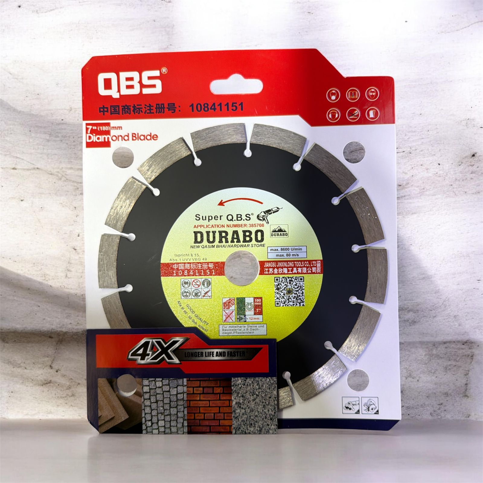 QBS Durabo 7-inch / 180mm Diamond Blade
